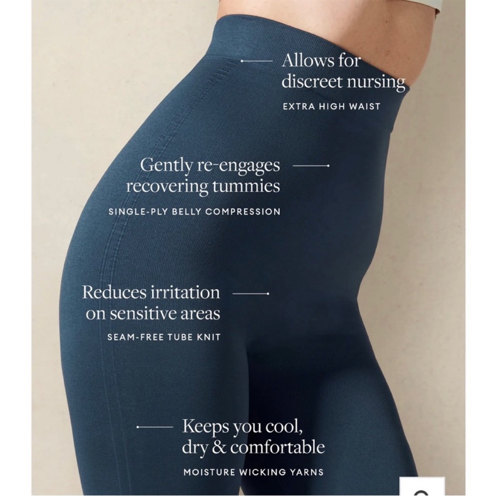 Blanqi‎ Everday Highwaist Postpartum + Nursing Support Leggings Women’s Small - Picture 12 of 13